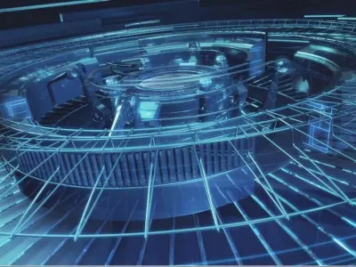 SciFi Lens tunnel scene 3D model