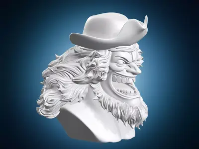 Marshall Bust One Piece 3D print model