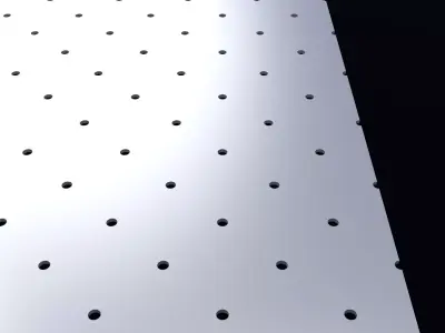 Perforated panel with 2 percent opening 25O76 3D model