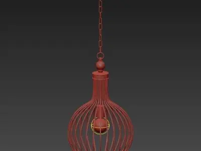 Five Cays 1 Light Pendant in Gold Leaf 3D model