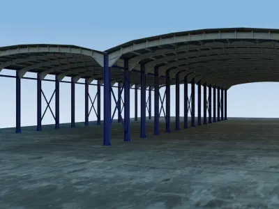 metal carport 3D model