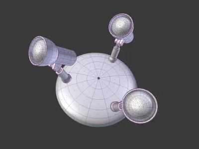 Modern wall lamp Free low-poly 3D model