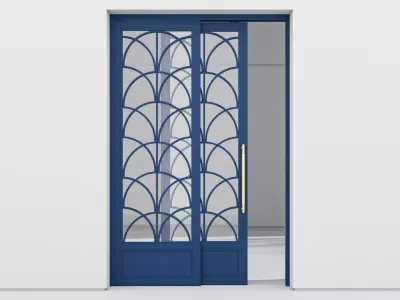 Aluminium door 365 3D model