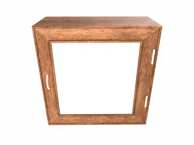 Wooden Cabinet Box Low-poly 3D model