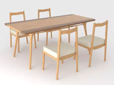 fatty Dining Set 3D model