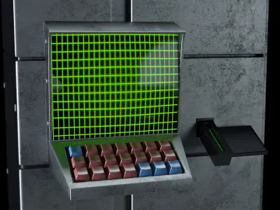 Sci-Fi Personal Computer Terminal 3D model