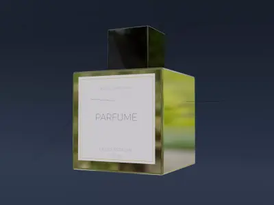 parfume 3D modeling and lighting set 3D model 3D model