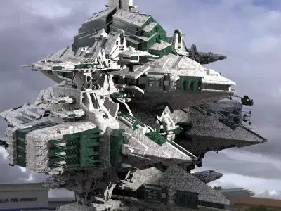 District 10 Mothership Tower 11 3D model
