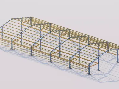  Structural engineering of Metal frame buildings 3D model