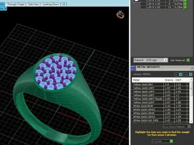 Solitaire Women Light Weight Band Ring 3D print model 15