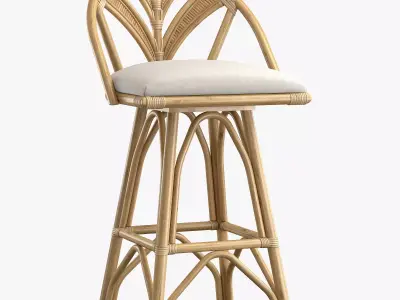 Lincoln brooks Tropicool Rattan Barstool  3D model