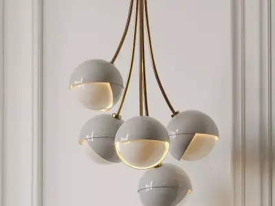 Benedict Bloom Chandelier with Powdercoated by Trella 3D model