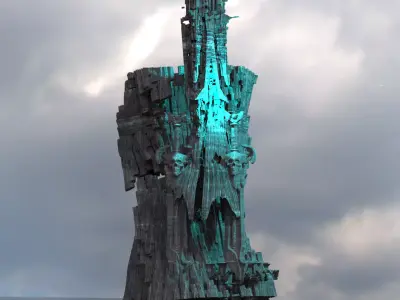 Skeletor base rock 3D model