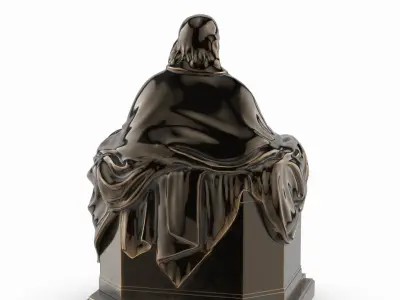  Franklin Seated Statue Large Bronze 