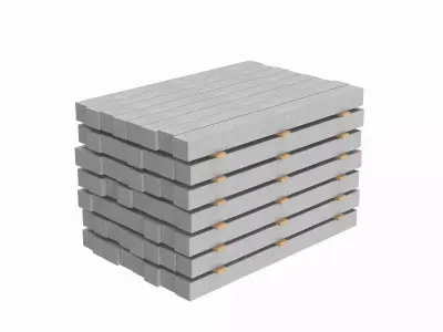 Stack Of Concrete Slabs 3D model buy