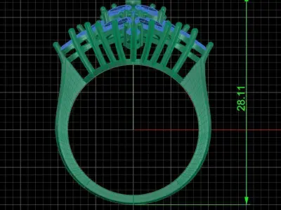 Jewelry ring 155 3D print model