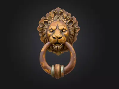 Guardian Lion Door knob  3D print model