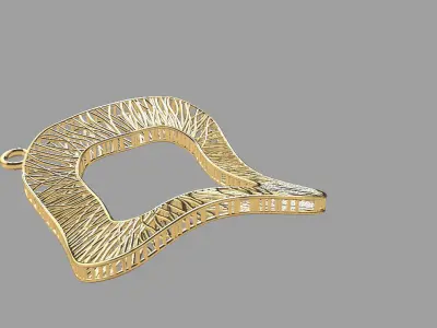The Golden Weave pendant 3D print model
