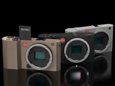 Leica TL Body mirrorless digital camera Low-poly 3D model