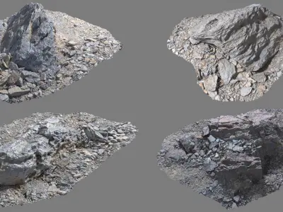 Assembly Ground Rock Collection 3D model