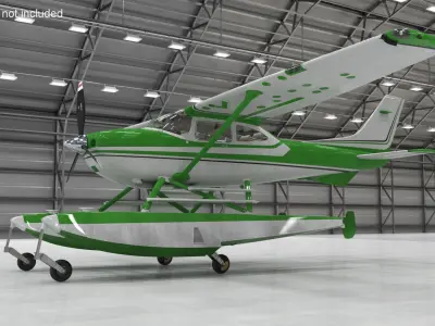  Aqua Seaplane Floats Green 
