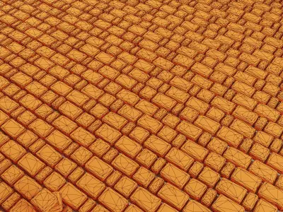 Paving stone old 3D model