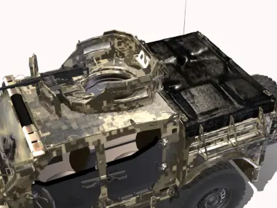 jltv 4x4 Low-poly 3D model