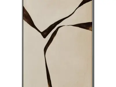 Set of 3 Abstract Paintings in Frames 3D model 149