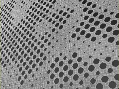 perforated metal panel N17 3D model
