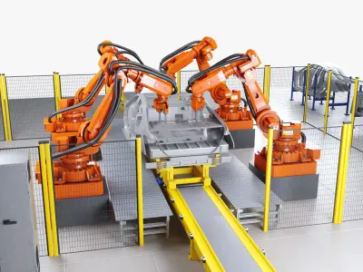  Car Body Welding Robotics Cell 
