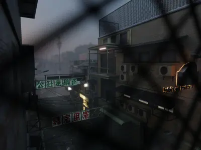 Abandoned town 3D model