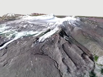 Veniaminov Volcano 3D model