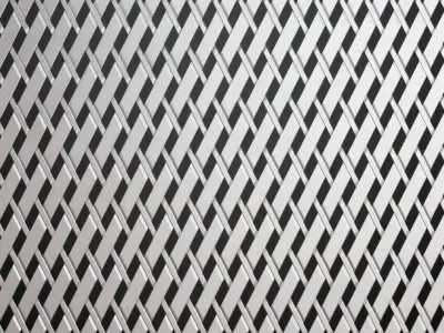 Pattern Metal Weave Transparent PBR Seamless Texture