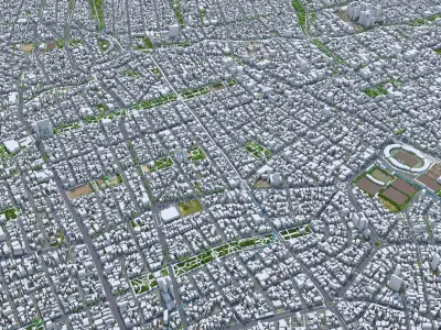 Cochabamba Bolivia 40km AI Low-poly 3D model
