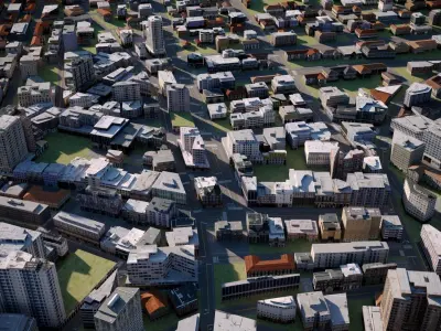 City 25 Low-poly 3D model