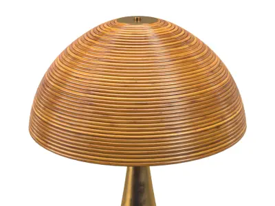 Large Bamboo Table Lamp 3D model