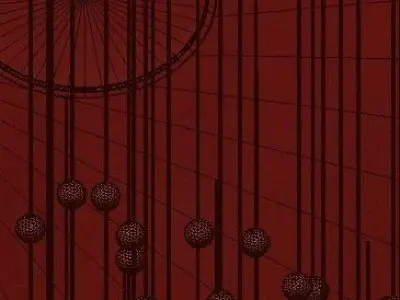 Contemporary Crystal Ball Chandelier 3D model