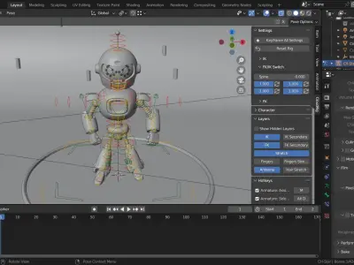 Stylized Robot Character 3D model purchase