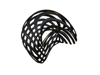 Abstract Ring Sphere v1 003 Low-poly 3D model