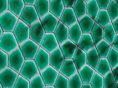 Unique Wall Tile 01 - Turtle shell-Seamless Texture