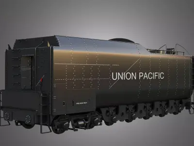 Coal Wagon - Big Boy 4014 - Steam Locomotive 3D model