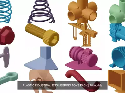 PLASTIC INDUSTRIAL ENGINEERING TOYS PACK