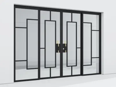 Aluminium door 215 3D model