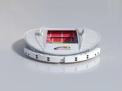 Red Bull Arena Leipzig Euro 2024 Low-poly 3D model