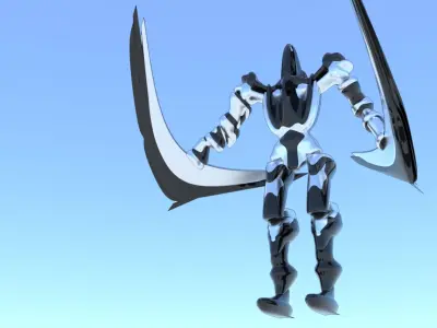 Robot Cyborg Game Character SciFI 3D model