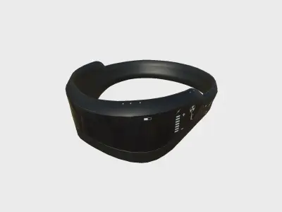SciFi Glasses B09 Full Black - Character Design Fashion Low-poly 3D model