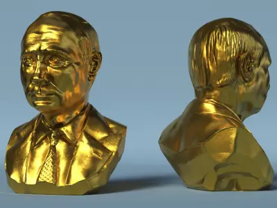  Historical Figures Gold Busts Collection 
