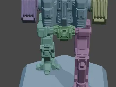 ChickenDog - Support Mecha 3D print model
