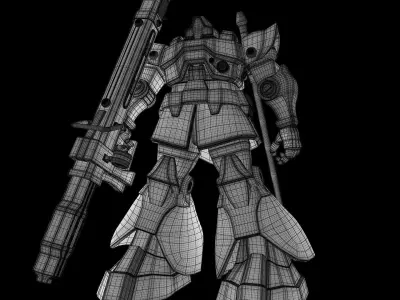 MS-09R Rick Dom Low-poly 3D model