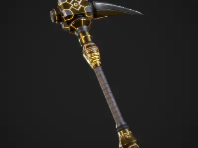 SciFi Warpick Low-poly 3D model
